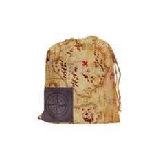 Karuba Black Tile Bag Treasure Map - Drawstring Pouch (Medium)