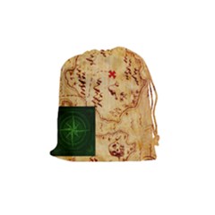 Karuba Green Tile Bag Treasure Map - Drawstring Pouch (Medium)