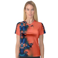 oriental orange tank - V-Neck Sport Mesh T-Shirt