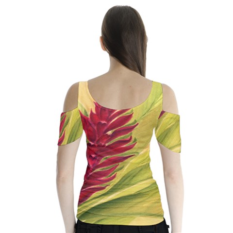 Butterfly Sleeve Cutout T-Shirt  