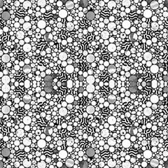 Profusion Circles Black And White By Paysmage Fabric