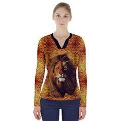 V-Neck Long Sleeve Top