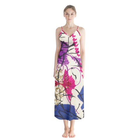 Button Up Chiffon Maxi Dress 