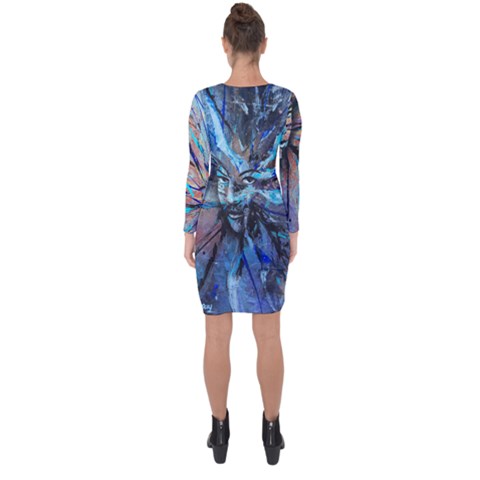 Asymmetric Cut-Out Shift Dress 