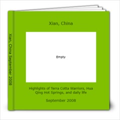 Xian September 2008 - 8x8 Photo Book (20 pages)