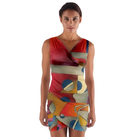 Wrap Front Bodycon Dress 