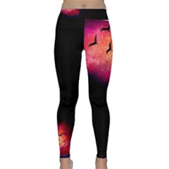 Pink Colored Bird Leggings - Classic Yoga Leggings