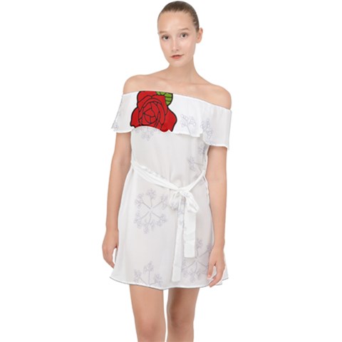Off Shoulder Chiffon Dress 