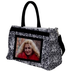 Black And White Classic Duffel Travel Bag
