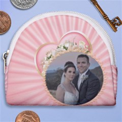Pink Heart Horseshoe Canvas Pouch
