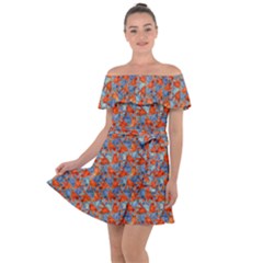 Off Shoulder Velour Dress