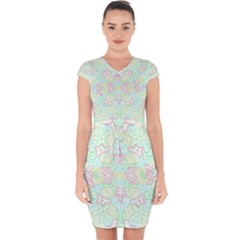 Capsleeve Drawstring Dress 