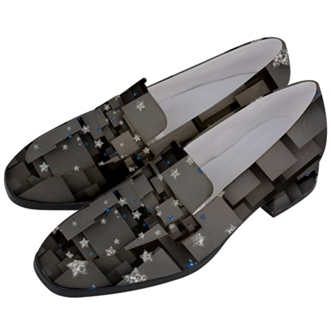 Women s Chunky Heel Loafers 