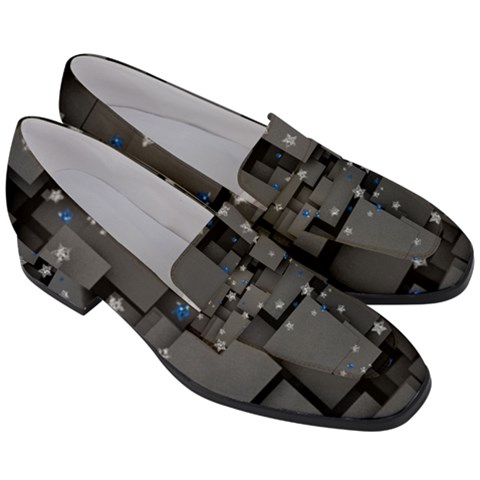 Women s Chunky Heel Loafers 