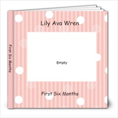 lily s 1st 6 months - 8x8 Photo Book (20 pages)