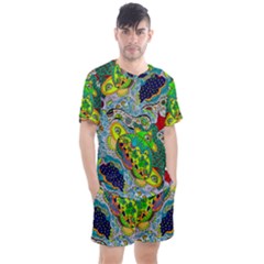 cosmic lizards mesh sports set - Men s Mesh T-Shirt and Shorts Set