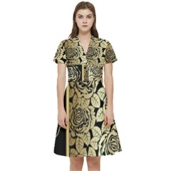 Short Sleeve Waist Detail Dress