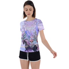 Back Circle Cutout Sports T-Shirt