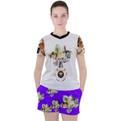 Women s Mesh T-Shirt and Shorts Set