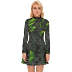 Long Sleeve Velour Longline Dress