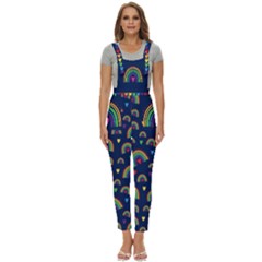 Rainbow Overalls - Women s Pinafore Overalls Jumpsuit