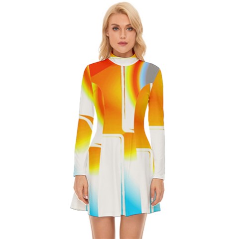 Long Sleeve Velour Longline Dress 