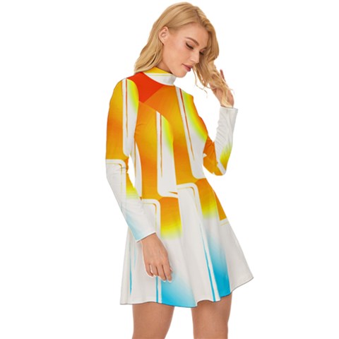 Long Sleeve Velour Longline Dress 