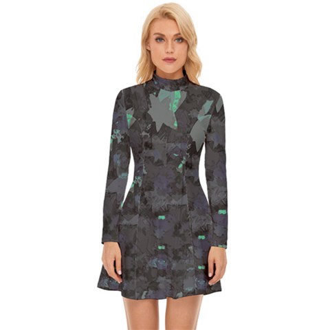 Long Sleeve Velour Longline Dress 