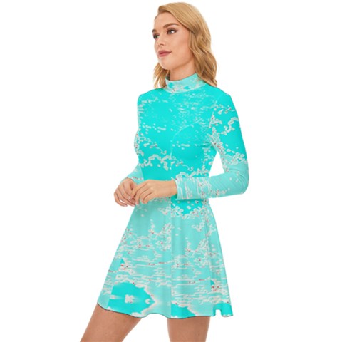 Long Sleeve Velour Longline Dress 
