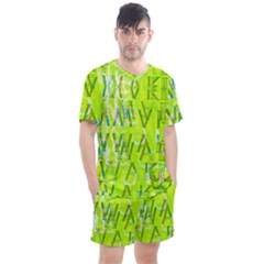 Green Outfit - Men s Mesh T-Shirt and Shorts Set