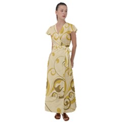 Flutter Sleeve Maxi Dress