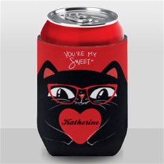 Personalized Valentine Cat Can Cooler