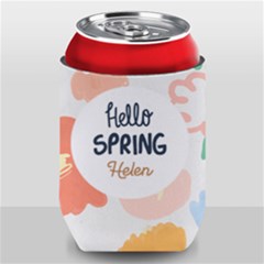 Personalized Spring Floral Pattern Name - Can Cooler