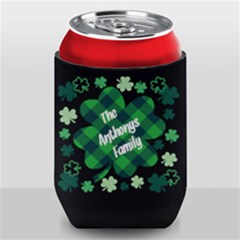 Personalized St Patricks Day Clover Family Name - Can Cooler