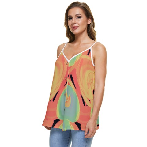 Casual Spaghetti Strap Chiffon Top 