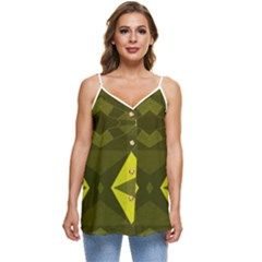 Casual Spaghetti Strap Chiffon Top