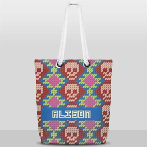 Full Print Rope Handle Tote (Small) 