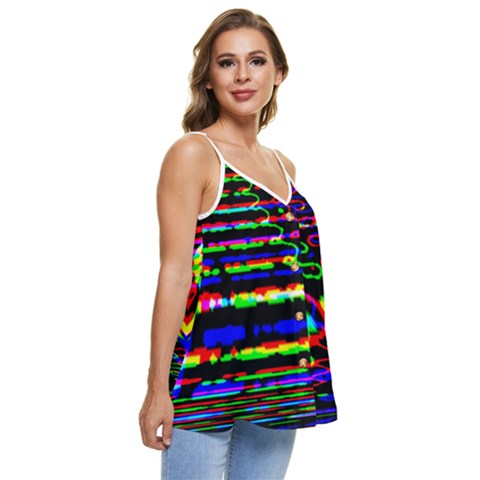 Casual Spaghetti Strap Chiffon Top 