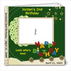 jordan 2nd birthday 8x8 - 8x8 Photo Book (20 pages)