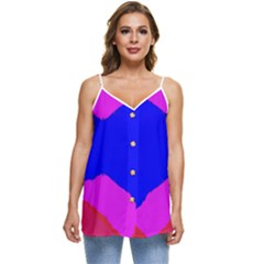 Casual Spaghetti Strap Chiffon Top