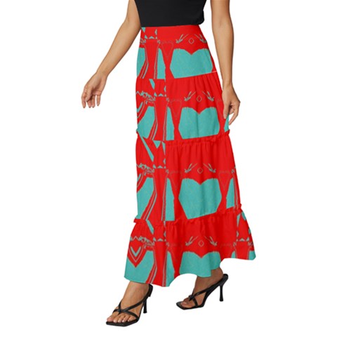 Tiered Ruffle Maxi Skirt 