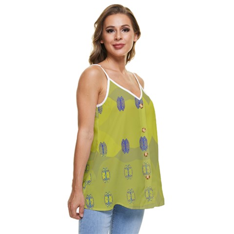 Casual Spaghetti Strap Chiffon Top 