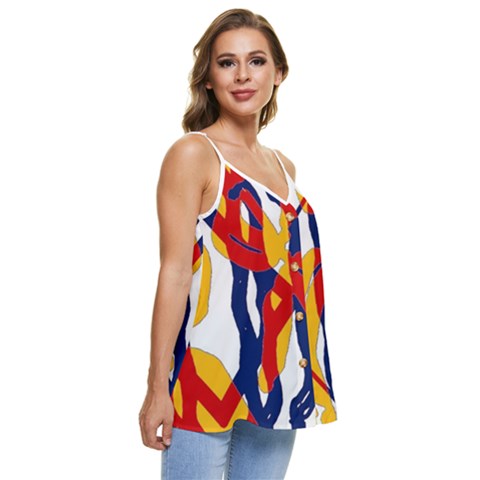 Casual Spaghetti Strap Chiffon Top 