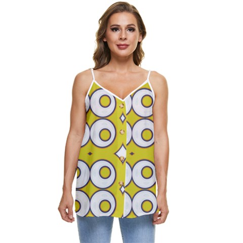Casual Spaghetti Strap Chiffon Top 