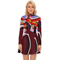 Long Sleeve Velour Longline Dress