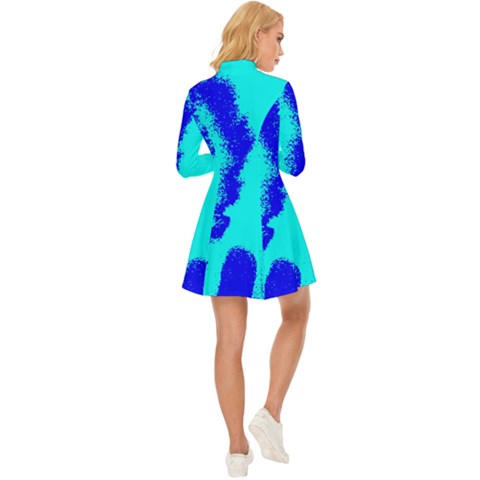 Long Sleeve Velour Longline Dress 