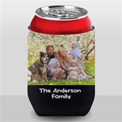Personalized Photo Family Name Can Cooler