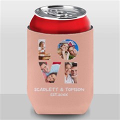 Personalized Couple Photo Name Can Cooler