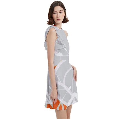 Cocktail Party Halter Sleeveless Dress With Pockets 