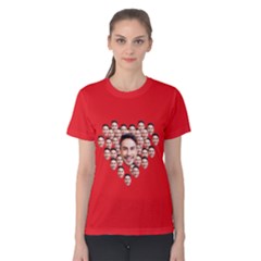 Personalized Heart Shape Many Faces T-Shirt - Women s Cotton T-Shirt Personalized Heart Shape Many Faces T-Shirt - Women s Cotton T-Shirt